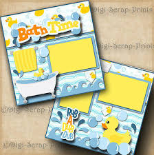 From bananas to strained peas, a baby eating solids tends to have very definite opinions. Bath Time Baby 2 Premade Scrapbook Pages Paper Piecing Layout Digiscrap A0083 Ebay