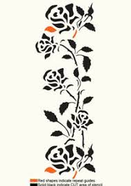 Floral pattern airbrush stencil template paint airsick. Flower Stencil Rose Border Pattern Paint Wall Wood Crafts Art Reusable Bo1 Ebay
