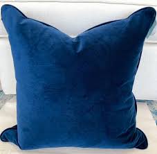 Indigo Blue Velvet Fabric By The Yard