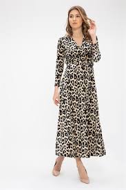 Leopar Desen Kusakli Kadife Elbise Bej Elbise Moda Stilleri Elbise Modelleri