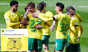 Reds' defender major injury doubt for city opener. Norwich City Earn Promotion Back To The Premier League After Swansea And Brentford Suffer Slip Ups Daily Mail Online