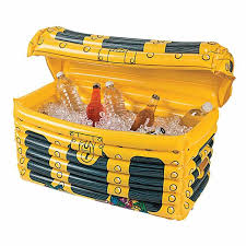 Treasure Chest Inflatable Cooler Oriental Trading Inflatable Cooler Pirate Party Supplies Water Pool Toys