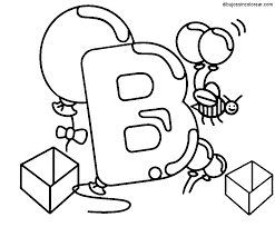 Alfabeto ilustrado para imprimir e colorir az dibujos. Letra B Para Imprimir E Colorir