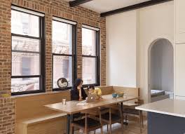Adding more seating in our dining room was a must. Photo 1 Of 534 In Dining Bench Photos From Before After A Converted Office In Nyc Ditches Bland Interiors For Brick And Steel Dwell