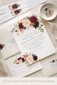 Boho Wedding Invitation Floral Wedding Invitation Wedding Invitation We Wedding Invitations Romantic Floral Wedding Invitations Burgundy Wedding Invitations