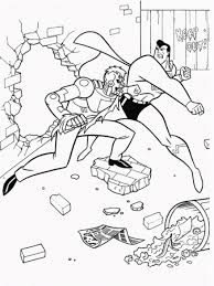 See more ideas about coloring pages, coloring books, colouring pages. Superman Fights The Bad Guy Coloring Page Printable