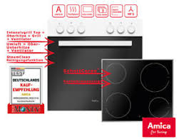 4,6 von 5 sternen 34. Amica Herd Set Einbaubackofen Weiss Ceran Kochfeld Edelstahlrahmen Grill Umluft Ebay