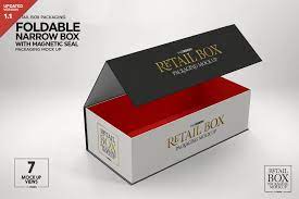 Download Foldable Box Magnetic Seal Mockup Creative Photoshop Templates Creative Market