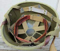 Image Of Wwii M2 Airborne Hawley Helmet Liner Paratrooper Hbt Webbing Aged Wwii Helmets Helmet Liner Helmet