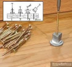 A squeaky hardwood floor is usually caused by floorboards becoming loose. Fix Squeaky Subfloors Without Ripping Up Your Hardwood Flooring Squeaky Floors Fix Squeaky Floors Diy Hardwood Floors