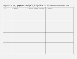 Blank Chart 3 Columns World Of Reference