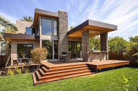 Desain teras rumah minimalis di atas menambahkan sentuhan batu alam pada tiang dan dinding. Model Teras Rumah Minimalis Batu Alam Paling Istimewa Modern Prefab Homes Modern Prefab Architecture