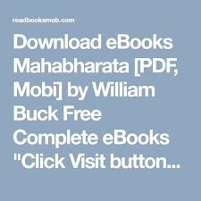 Download Ebooks Mahabharata Pdf Mobi By William Buck Free Complete Ebooks Click Visit Button To Access Full Fre Download Ebooks Free Ebooks Reading Online
