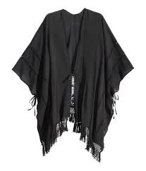 Black Beach Cover Up H M Poncho With Fringe 29 99 Sweater Shop Fashion H M