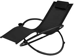 Naxpier X Outdoor Orbital Lounger Zero Gravity Chaise Foldable Rocking Chair For Camping Fishing Beach Patio Black Amazon In Garden Outdoors