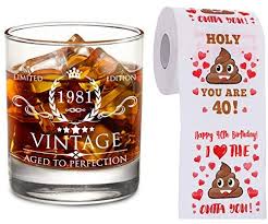 Some are funny, some are thoughtful, some are useful and some have personalized messages, so if you want to. Amazon Com 40th Birthday Gifts For Women Men Him Her 40th Birthday Decorations Party Supplies Favors Limited Edition Whiskey Glass Happy Prank Toilet Paper Health Personal Care