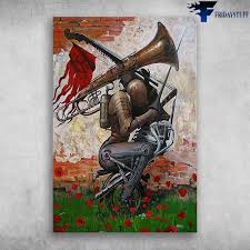 Trumpet Addiction Adrian Borda Trumpet Musical Instrument Poster Canvas