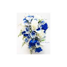 Check spelling or type a new query. Cascade Bridal Bouquet Silver Blue White Picasso Callas Real Etsy