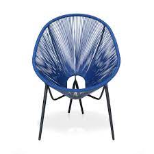 fauteuil de jardin retro en fils scoubidou bleu kadom fauteuils de jardin salon de jardin jardin par piece decoration scoubidou fauteuil jardin fauteuil