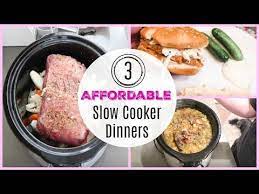 3 Affordable Family Slow Cooker Dinners Youtube Slow Cooker Dinner Slow Cooker Recipes Slow Cooker