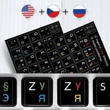 Stickers are designed to match ukrainian keyboard layout on mac and windows, and ua on linux. Russian Czech English Ukrainian Alphabets Non Transparent Multilingual Keyboard Stickers On Black Background