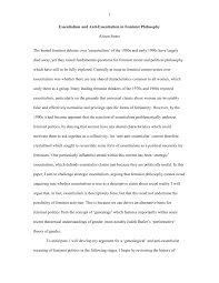 Pdf Essentialism And Anti Essentialism In Feminist Philosophy