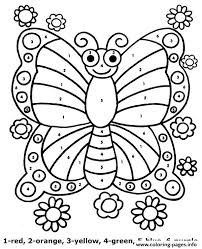 Second page of printable butterfly coloring for kids. Color By Number Printable Picture Butterfly Coloring Pages Printable