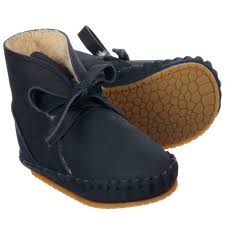 Donsje Leather First Walker Boots Shop From An Exclusive Selection Of Designer Shoes Baby Boots Walker Boots Navy Blue Shoes