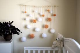 Nursery Wall Decor Nursery Wall Hanging Kids Room Decor Pom Pom Decor Baby Girl Boy Room Decor Diy Nursery Decor Nursery Wall Decor Wall Hanging Diy