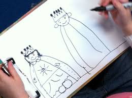 Here Are Very Simple Instructions For Children To Draw A King And A Queen Step One We Begin With The Elementary Art Projects Kindergarten Art Queen Drawing