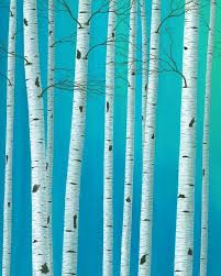 Birch Tree Wall Art Canvas Original Birch Tree Paintings Teal Aqua Blue Wall Art Large 3 Panel Canvas Set Turquoise White Mint Green Wide Triptych In 2020 Birch Tree Painting Blue Wall Art Tree Painting