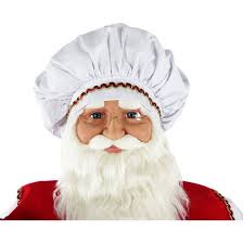 Fraser Hill Farm 58-in Dancing Santa in Baking Outfit with Gingerbread Boy  and Candy Cane, Life-Size Christmas Holiday Home Decorations at Lowes.com