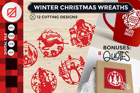 Download Winter Christmas Wreath Cutting File Svg Graphic By Illusatrian Creative Fabrica PSD Mockup Templates
