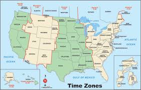 united states time zones map printable