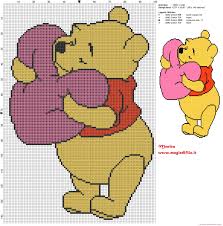 Free winnie the pooh cross stitch chart. Winnie The Pooh With Heart Cross Stitch Pattern Free Cross Stitch Patterns Simple Unique Alphabets Baby