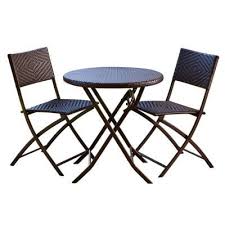 Rst Brands 3 Piece Patio Bistro Set Op Pebs3 The Home Depot Outdoor Patio Furniture Sets Outdoor Bistro Set Patio Furnishings