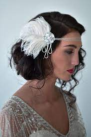 Art Nouveau Flapper Headband In Silver Style 109 1920s Hair Accessories Gatsby Hair Flapper Hair