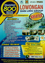 Maybe you would like to learn more about one of these? Lowongan Kerja Pt Danliris Group Operator Jahit Min Smp Sederajat Loker Swasta