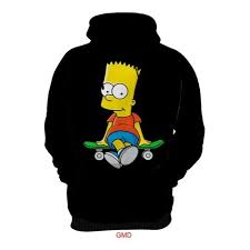 | os simpsons vão para o brasil. Blusa Moletom Bart Simpson Skatista Sentado Desenho Homer Em Promocao Ofertas Na Americanas