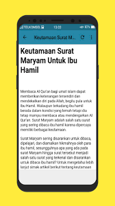 Dalam prosesnya selam sembilan bulan, diharapkan sang calon ibu akan agar selalu diberi keberkahan serta kelancaran dalam. Surah Maryam Untuk Ibu Hamil Mp3 For Android Apk Download