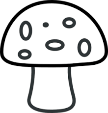 Black And White Mushroom Vector Clip Art Online Royalty Free Public Domain Easy Coloring Pages Mushroom Drawing Stuffed Mushrooms