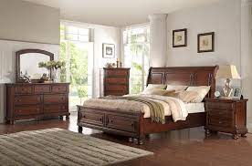 Mcferran B608 Q Traditional Cherry Wood Finish Queen Sleigh Bed B608 Q Bed Wood Bedroom Sets King Bedroom Sets Bedroom Sets Furniture King
