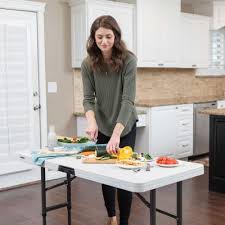 Life at the table, inc., delivers delicious, fun, and imaginative live, virtual cooking classes. Lifetime 4 Foot Adjustable Height Table 19 Pk Commercial