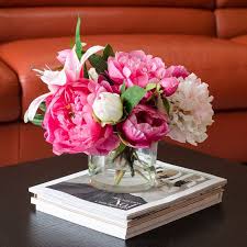 Large Silk Flower Arrangement Silk Peony Fuchsia Pink Etsy Artificial Flower Arrangements Silk Peonies Arrangement Silk Flower Arrangements