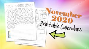 Check out our 2020 printable calendar selection for the very best in unique or custom, handmade pieces from our calendars & planners shops. November 2020 Free Printable Calendars Confessions Of A Homeschooler