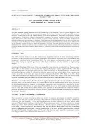 Malaysia adopts and applies the uk hampel prescriptive approach for two reasons; Pdf Is The Malaysian Code Of Corporate Governance 2000 An Effective Challenge To Cronyism