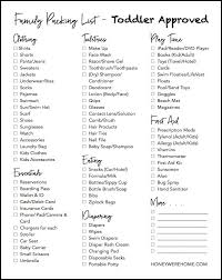 Honey We Re Home Family Packing Guide For Spring Break Packing List Family Spring Break Spring Break Packing Family Packing List