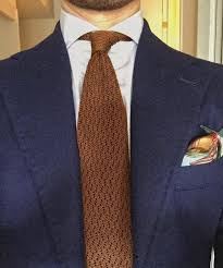 Well you're in luck, because here they come. Benedikt Fries Shibumi Copper Zig Zag Knit Tie My Favorite Knit Tie With