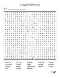 Ecosystem Word Search By Niemiller Nature Teachers Pay Teachers