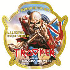 Iron Maiden S Trooper Ale By Robinsons Brewery Coming To U S In July Trooper Beer Beer Label Iron Maiden